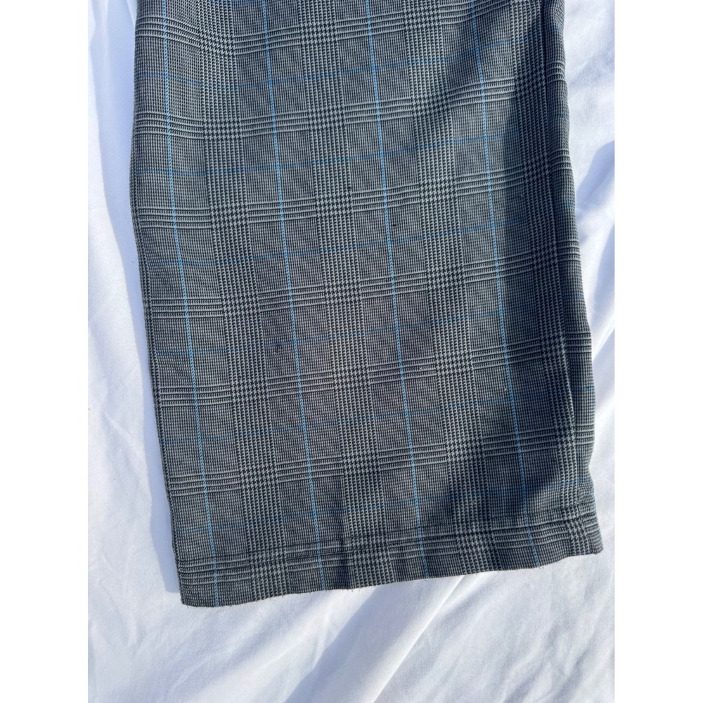 Adidas Mens Grey Glen Plaid Golf Pants 34x30 Blue Check Straight Leg Trousers - Picture 10 of 11